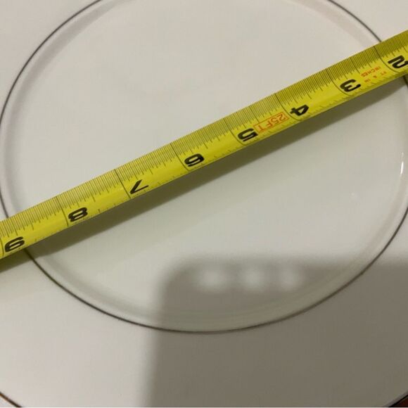 Royal Majestic fine platina 8446 10 1/2" Dinner Plate White set of 4 B7 - Picture 7 of 7